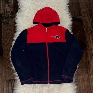 Red and Navy New England Patriots Fleece Jacket